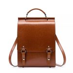 Cartable en cuir marron