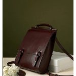 Mode vintage avec cartable en cuir