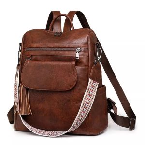 Grand sac à dos en similicuir