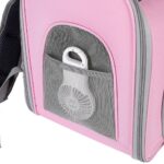 Sac pour chat avec poches transparentes