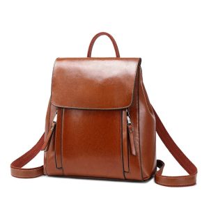Sac à dos cuir marron