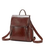 Sac à dos en cuir marron
