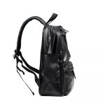 cuir noir sac à dos
