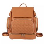 sac à dos à langer cuir