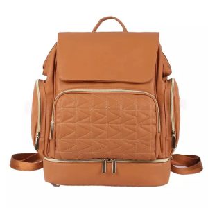 sac à dos à langer cuir