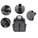 sac à dos imperméable gris