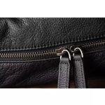 cuir véritable noir Sac À Dos-France